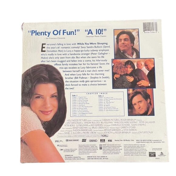 While Your Were Sleeping Comedy Drama Romance Laserdisc u 1995 Sandra Bullock Bi - Picture 2 of 2
